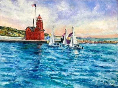 Perfect Day to Sail- 12x16-available through Fernwood 1891 Fennville, Michigan