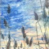 SOLD-“Sunset Wheat” Pastel 